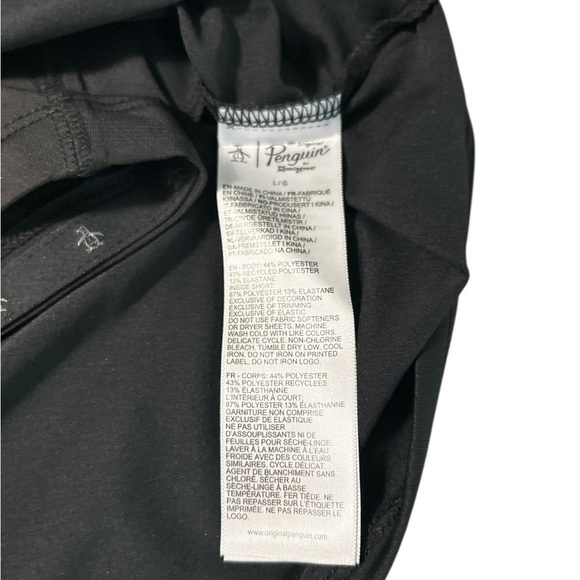 NWT Original Penguin Black with white trim penguin metal buttons Skort sz large - Picture 11 of 11